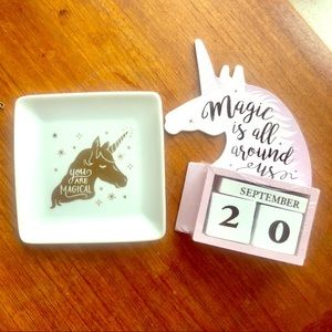 Paper Source Unicorn Magic trinket tray & calendar